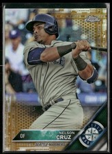 2016 Topps Chrome #44 Nelson Cruz Gold Refractor #/50