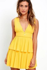 Lulus Deserved Adoration Yellow Dress