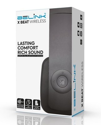  Belink X Beat Wireless Headphones New Sealed Box -Black