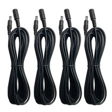 4 Pack 6.5FT 2M DC 12V Power Extension Cable, 5.5mm x 2.1mm, Male to Female