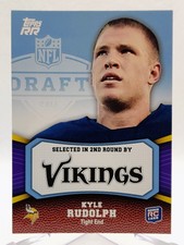 2011 Topps Rising Rookies #112 Kyle Rudolph RC Rookie Card Minnesota Vikings. rookie card picture