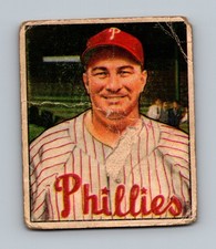 1950 Bowman #225 Eddie Sawyer LOW GRADE Vintage Baseball Card