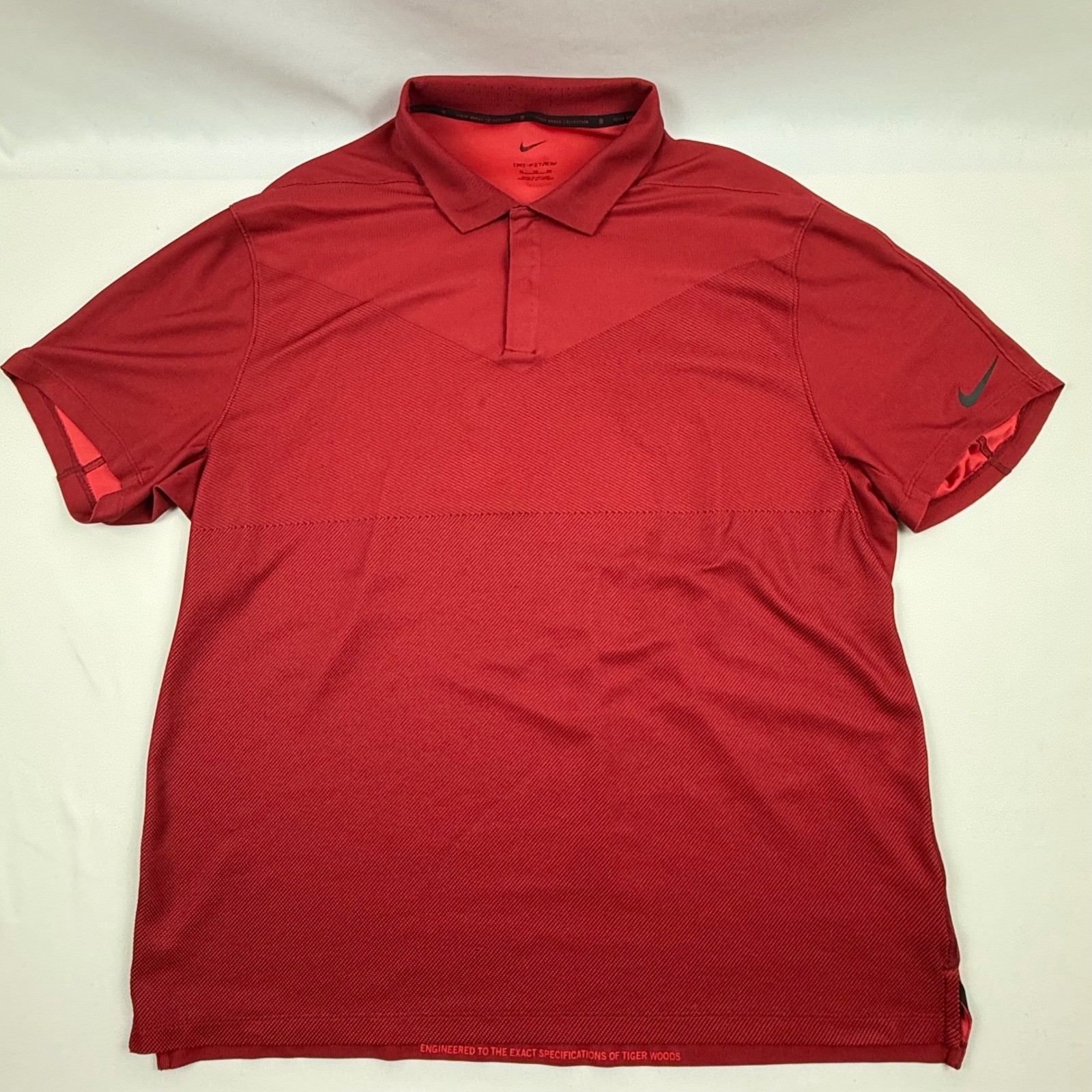 Nike Dri-FIT ADV Tiger Woods Collection Mens XL Red Golf Polo Shirt TW Logo