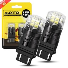 AUXITO 3157 3156 3057 4157 LED Reverse Brake Turn Signal Light Bulb 6000K White