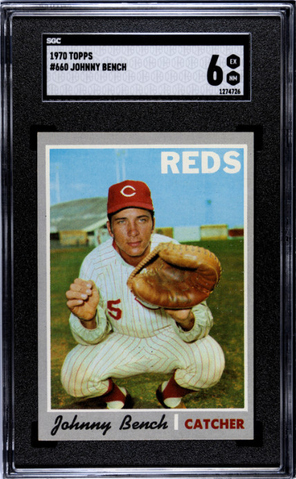 1970 Topps Johnny Bench SGC 6 EXMT High Number #660 Baseball Card