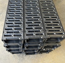 Manthorpe channel drains 1 meter storm drainage , PVC black driveway , garden