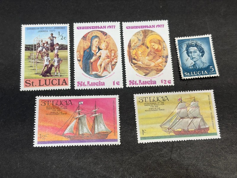 .49₵ Sale British St Lucia Modern Stamps Lot MH Used
