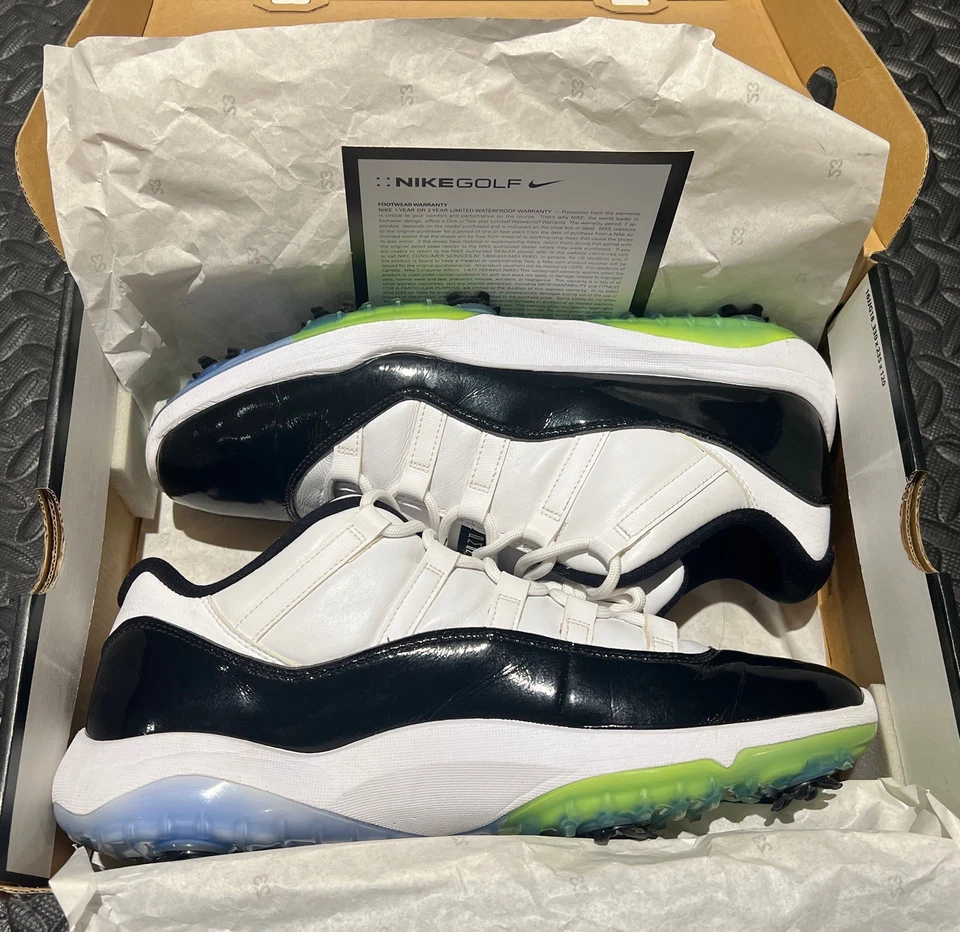 🔥Zapatos de golf bajos retro Concord Jordan 11 talla 12. ¡Muy raro! Con caja original🔥 Foto 2 de 4
