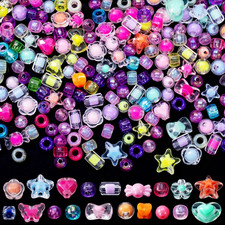 80G Acrylic Assorted Beads for Jewelry Making, Cute Candy Aesthetic Charms Beads