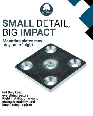 4er Set Bein Befestigung Wasserwaage Montageplatten Halterungen mit M8 Metall Holzschraube