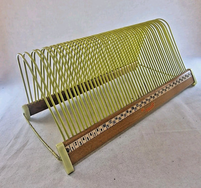 vintage Schallplattenständer Schallplattenhalter für Singles Grün Polydor retro