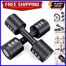 Adjustable Dumbbells 5 lb Dumbbells Set of 2 / Pair 10 lb Total Free Weights ...