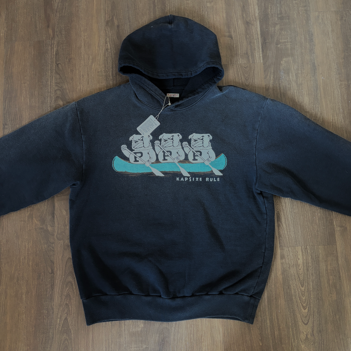 Kapital Fleece Hooded Sweatshirt (`P`Bulldog Print) - size 2 | eBay