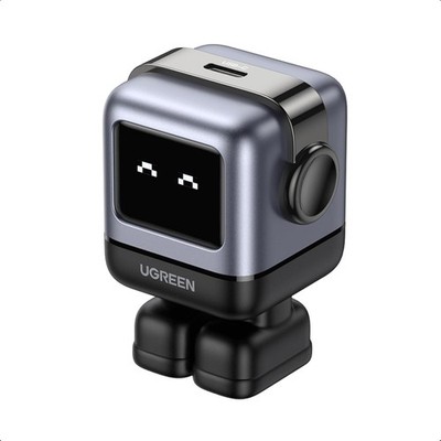 UGREEN Uno 30W USB C Charger, Compact Robot GaN Fast Charging Compact, Black
