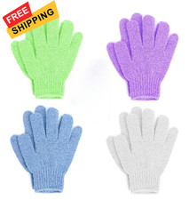 Exfoliating Bath Gloves, Pack of 4 4 Pairs, 4
