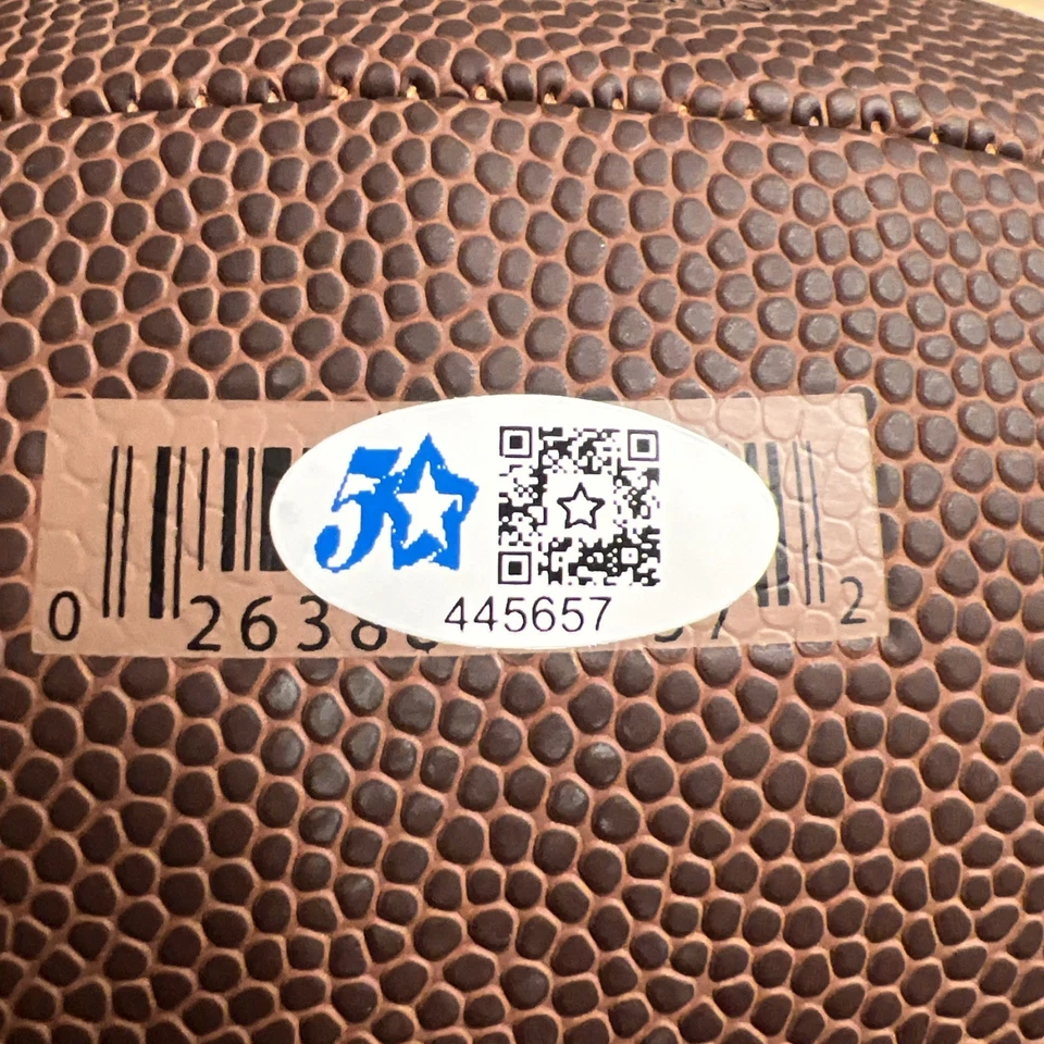 Jaxson Dart 亲笔签名足球认证纽约巨人队 — 第 2/4 张图片