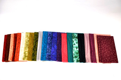 Jinny Beyers Quilt Fabric Prints, 22 Assorted Fat Quarters  No Duplicates #1