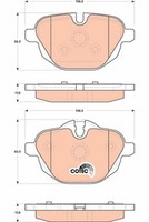 Bremsbelagsatz Scheibenbremse Cotec Trw GDB1840 FüR Bmw X3 X4 F26 F25 F10 F11 Z4