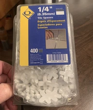 QEP 1/4” (6.35mm) Tile Spacers 400 Pieces #10282 USA