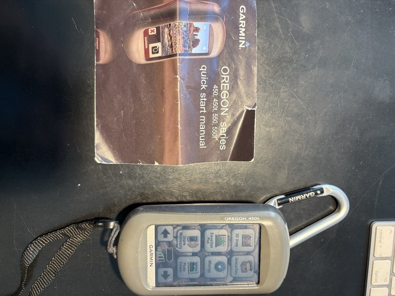 Garmin Oregon 450t Handheld GPS Color Touchscreen Preloaded TOPO U.S. Maps.