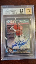 Marketplace image: 2018 Bowman Draft Chrome Pick Black Wave Refractor 1/1 Auto Will Banfield