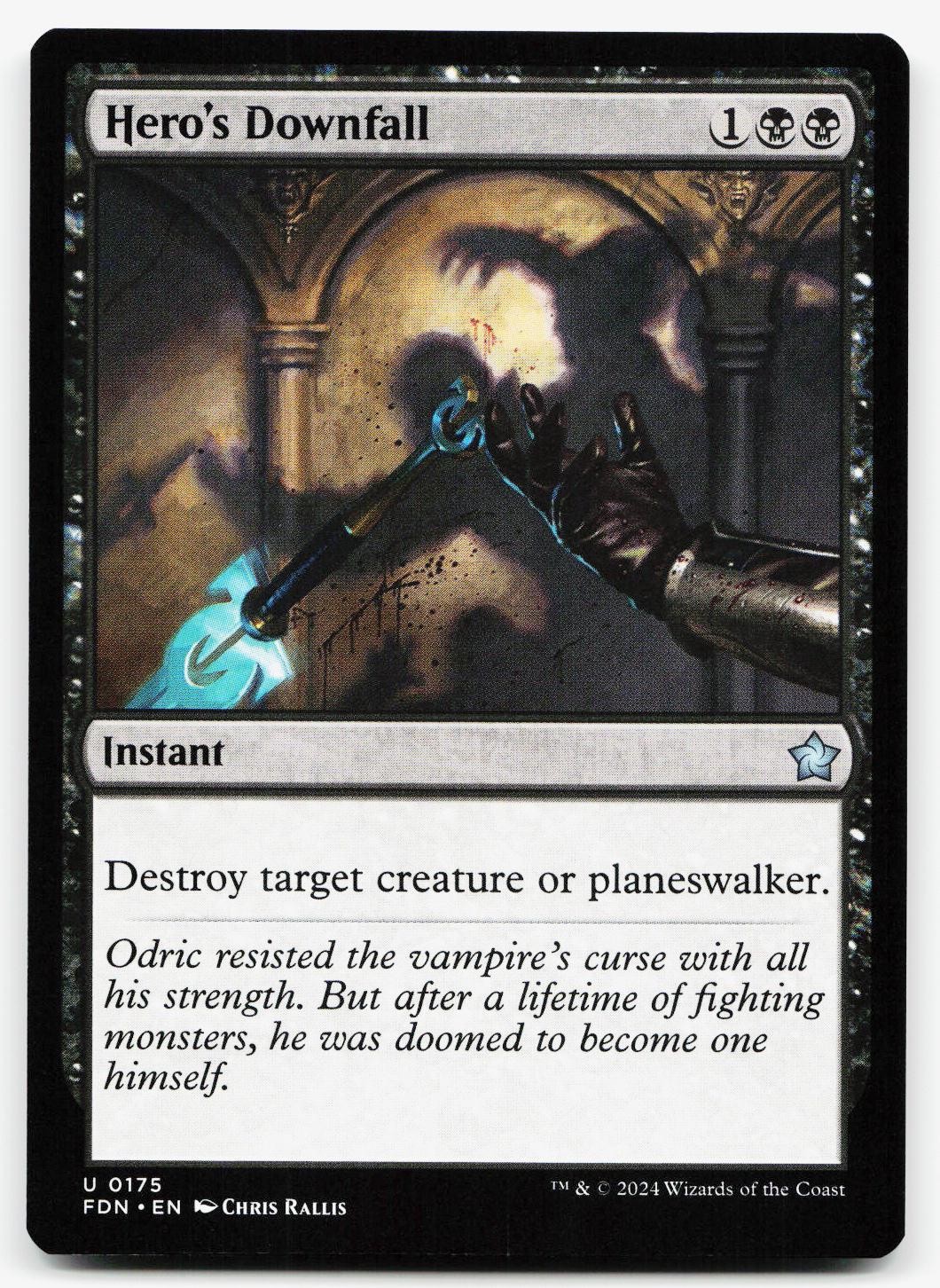 HERO'S DOWNFALL 175 UC FOUNDATIONS NM MTG
