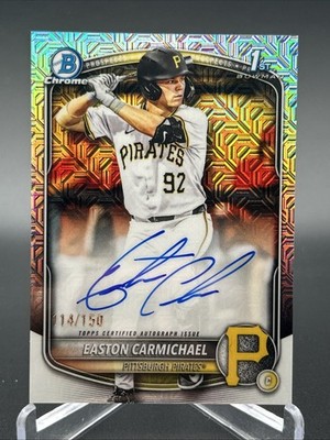 2025 Bowman Chrome #CPA-ECA Easton Carmichael Auto HTA Choice Mojo #/150