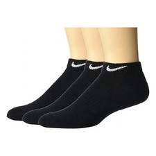 NEW Nike Everyday Black Cushion Low Training Socks 3 Pair SX7670-010 Size S