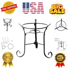 10 Inch Tall Metal Stand fits one 8 Inch or 10 Inch Gazing Globe, Black