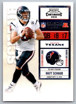2010 Playoff Contenders Matt Schaub Houston Texans #39