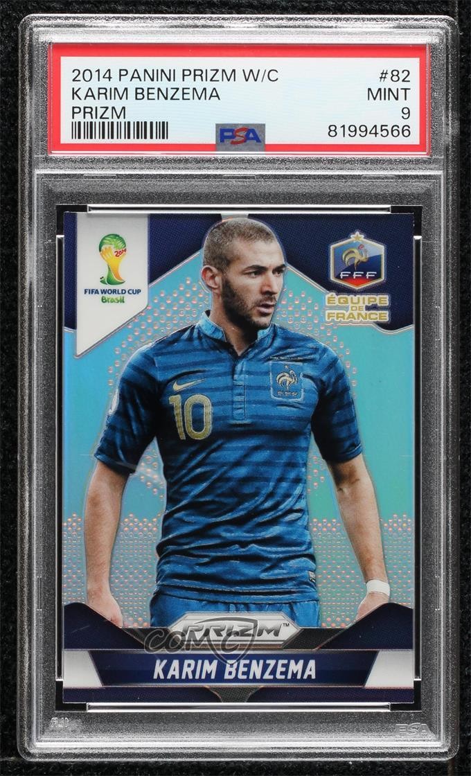 2014 Panini Prizm World Cup Silver Prizm Karim Benzema #82 PSA 9 MINT 0mx7
