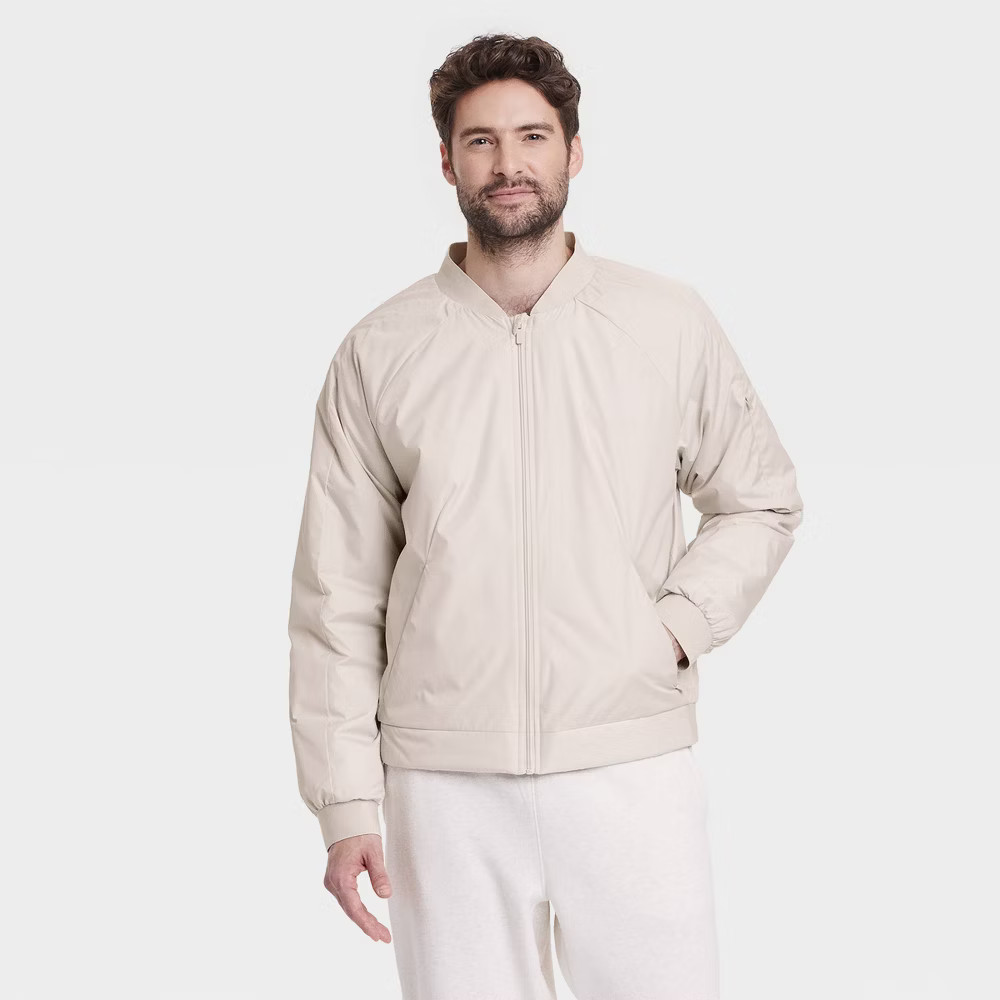 Mens Varsity Jacket - All In Motion Gray XXL