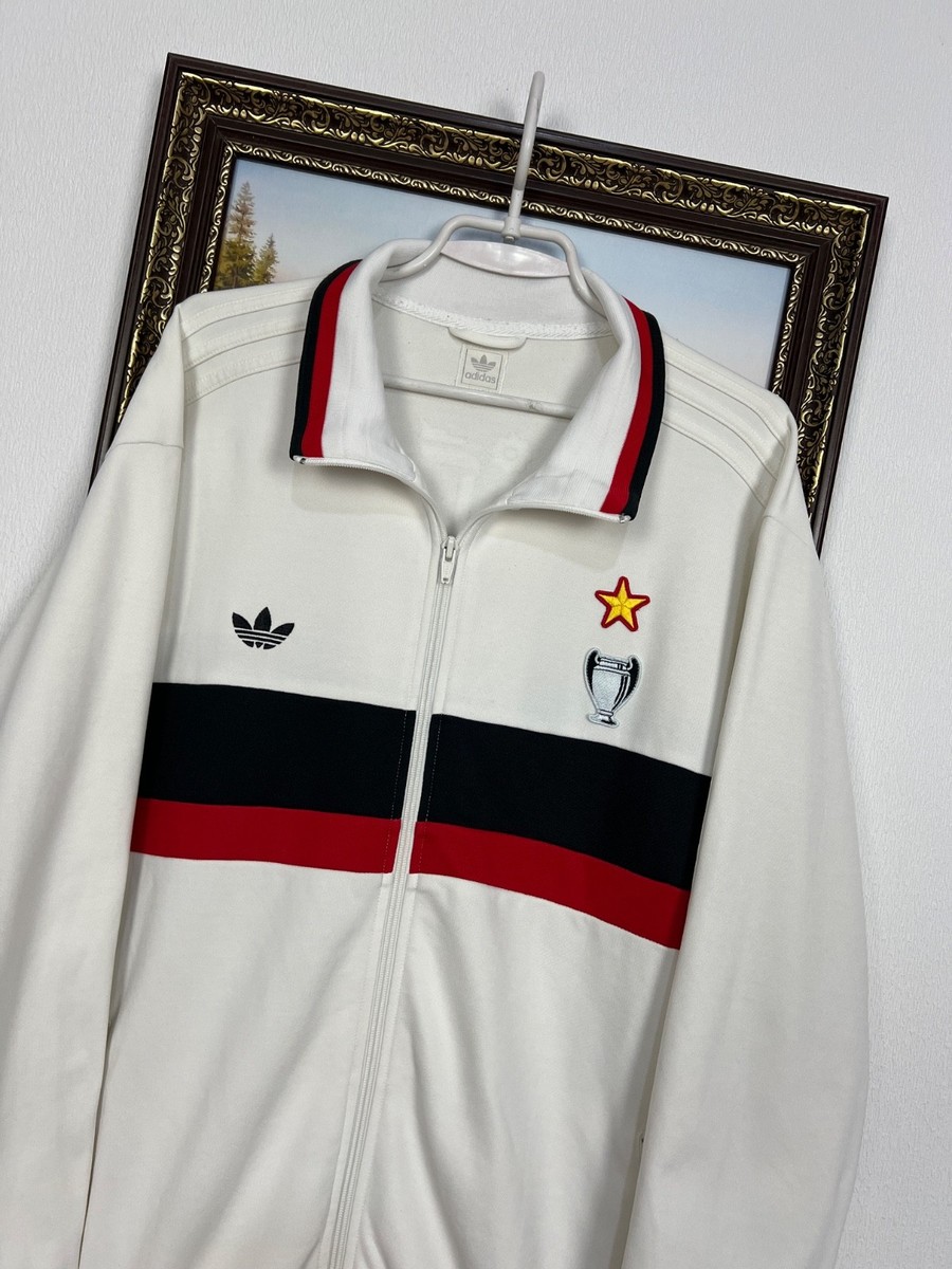 Vintage Adidas Originals AC Milan Football Jacket Soccer Track Top