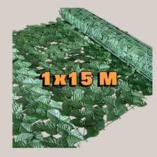 Rete Siepe Artificiale 1x15m Edera Decorativa  Copertura Privacy Balcone