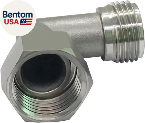 Stainless Steel Garden Hose Elbow 90 Dedgree Water Hose Connector Right Angle 3/ - Picture 4 of 12