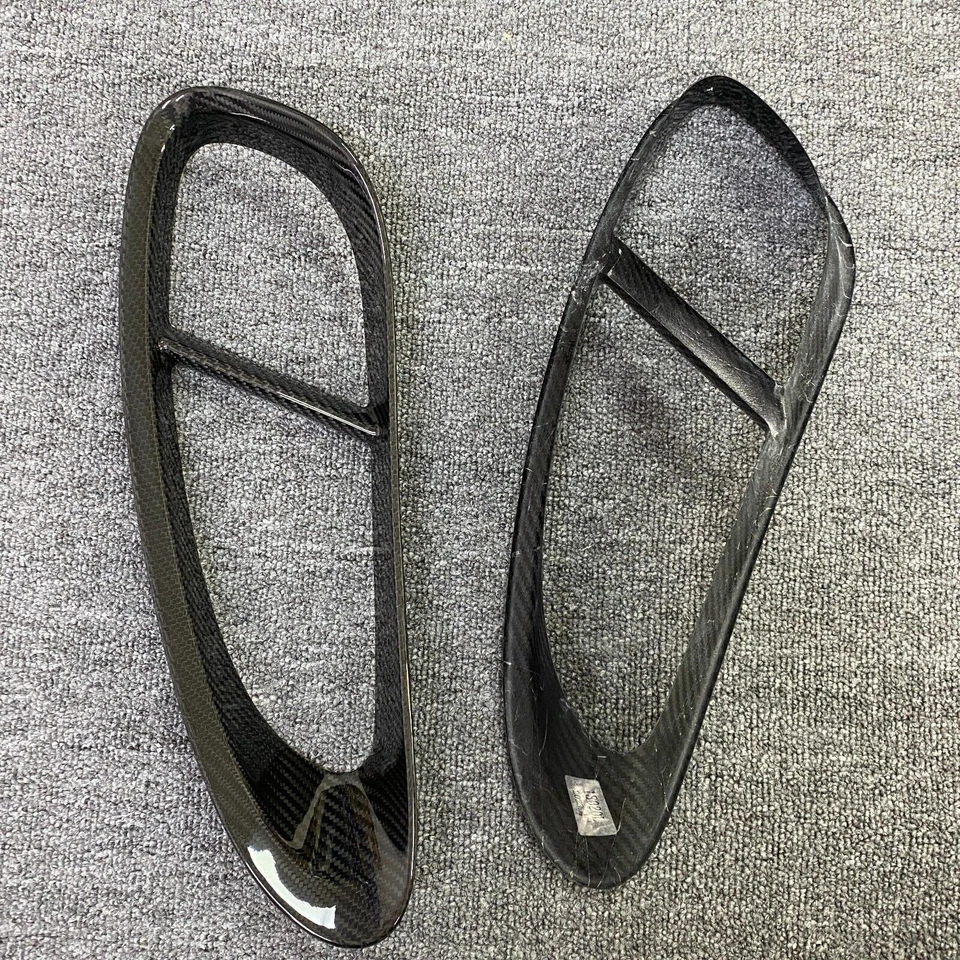 Cucharas de ventilación de guardabarros laterales de fibra de carbono real para Porsche 981 Boxster 2013-2015 Foto 3 de 4