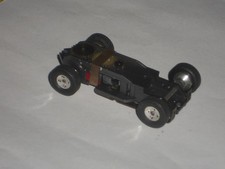 VINTAGE AURORA TJET SOLID RIVET SLIMLINE CHASSIS RUNS GREAT RARE HO SLOT CAR