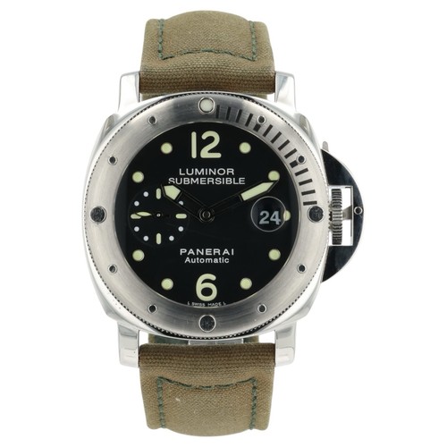 Panerai Luminor Submersible Black Dial Steel 44mm Auto Men's W...