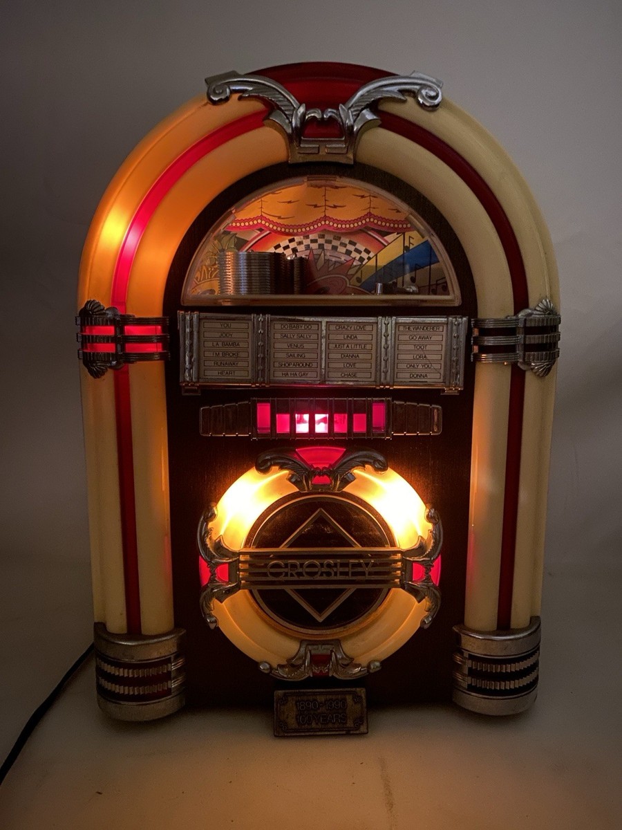 レア盤!! BISCUIT / MY RADIO Crosley CR-11 Jukebox Radio Cassette Player Vintage Style Lights
