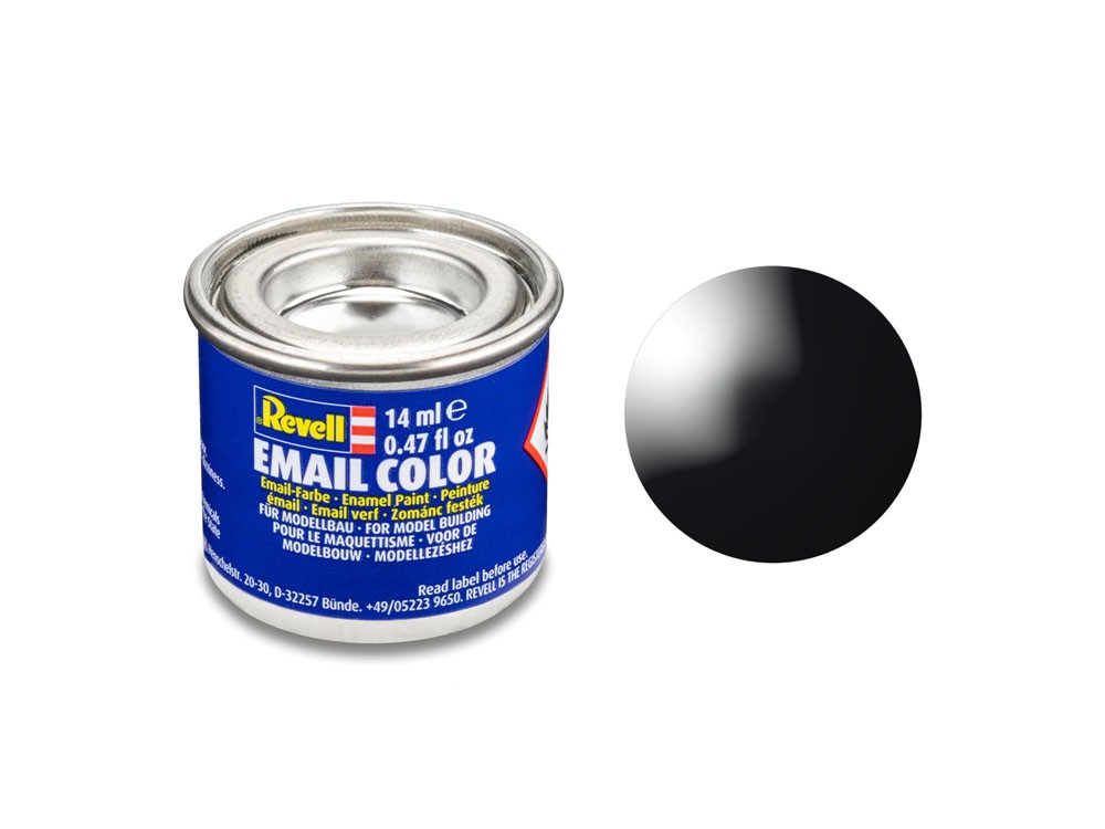 Revell Black Gloss Enamel Paint (07) : 14Ml - Image 2