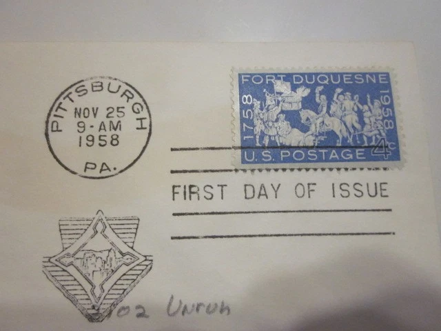 US COVER 1958 FORT DUQUESNE FDC SCOTT 1123 HOUSE OF FARNAM CACHET - Image 2 of 3