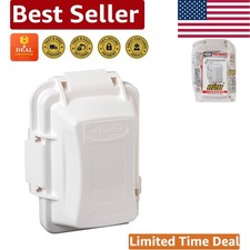 Durable Weatherproof In-Use Outlet Cover with 16-in-1 Versatility - White