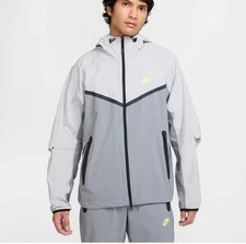 Nike Tech Woven Full-Zip Windrunner Jacket Cool Grey Size XL $145 NWT