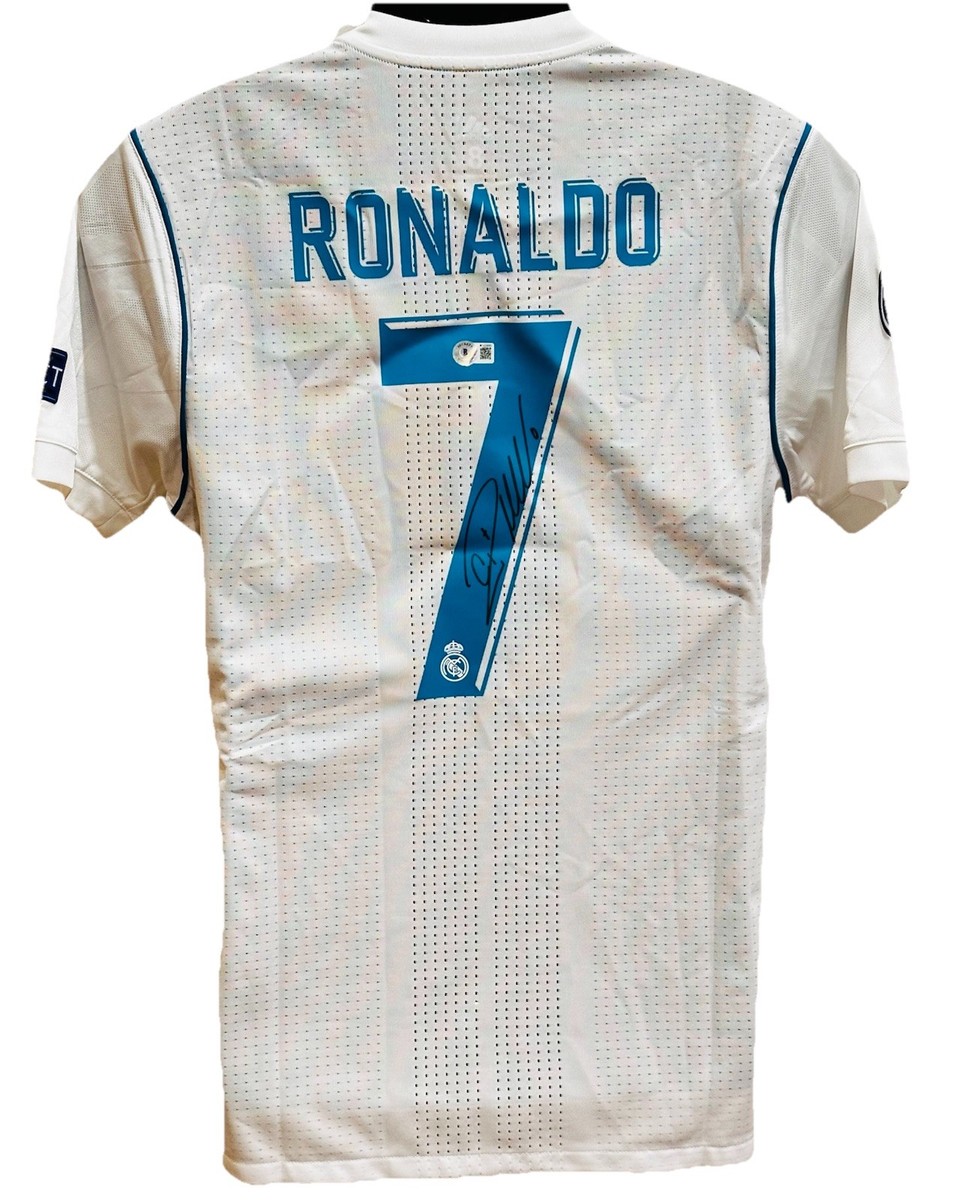 Cristiano Ronaldo Signed Real Madrid UEFA CL FINAL 2018 Jersey W