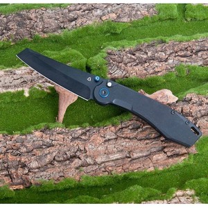 Pocket Knife, D2 Steel Blade, Black G10 Handle, EDC Knife for Hunting Camping