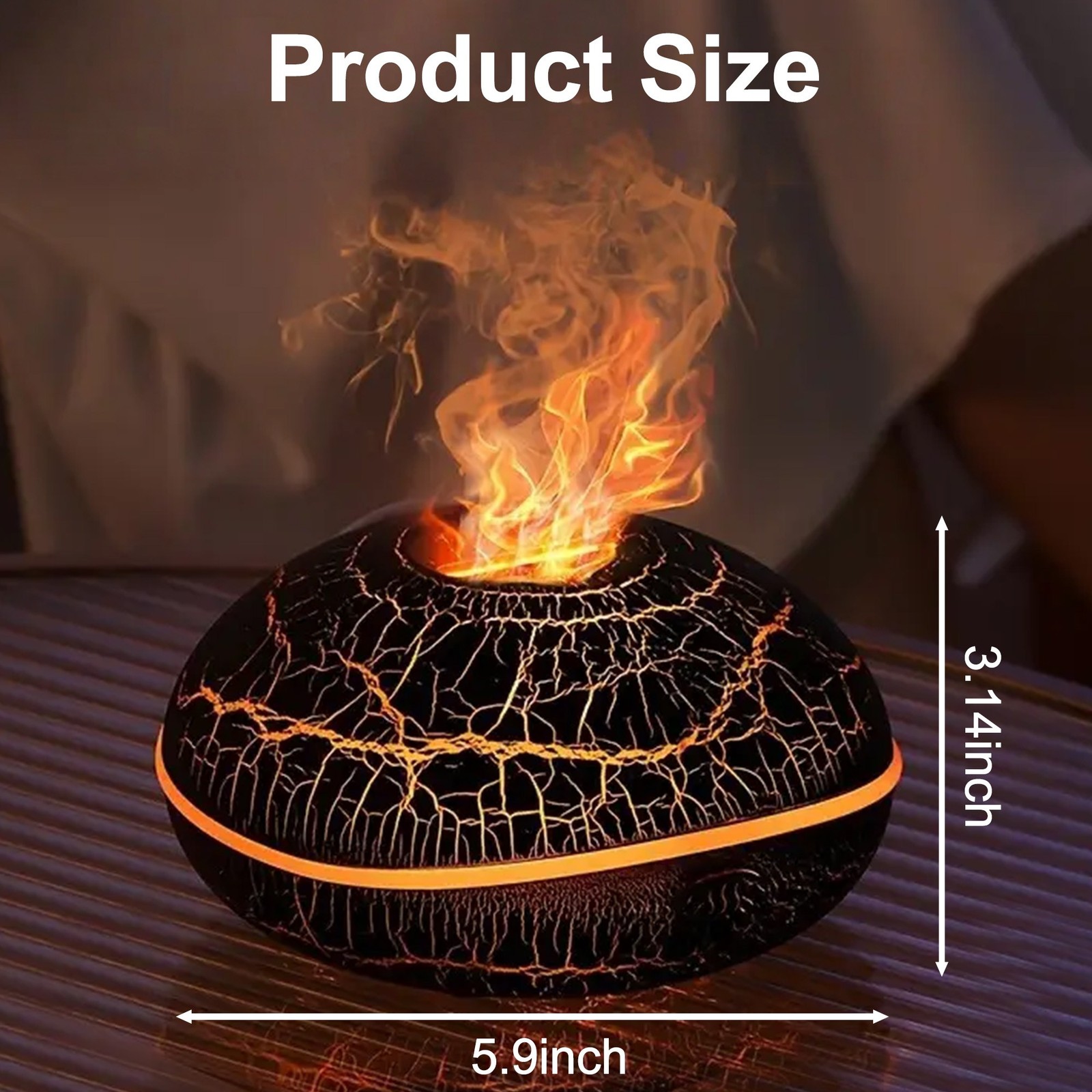 Diffuser Volcano Diffuser Fire Flame Air Humidifier Aroma Diffuser