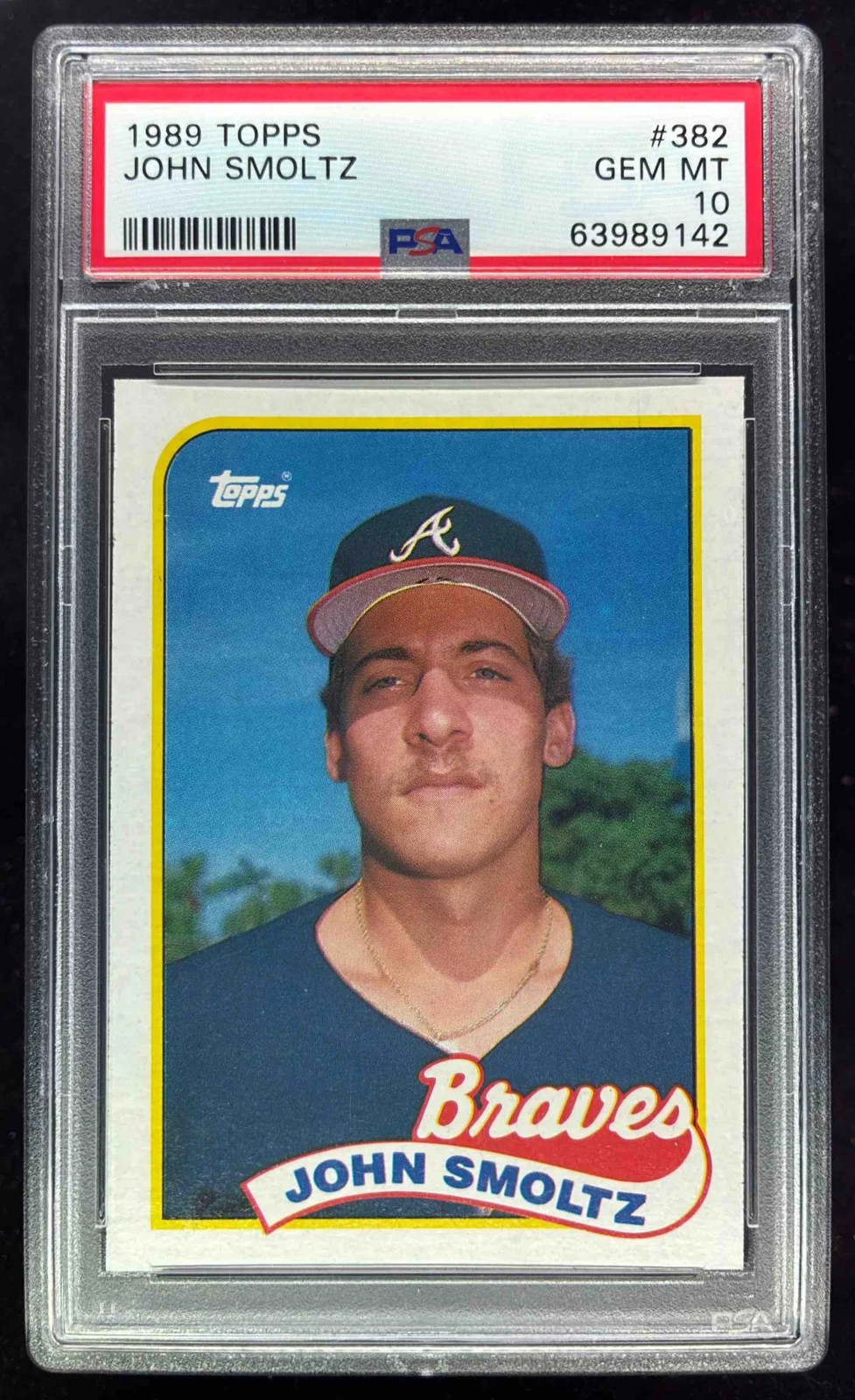 1989 Topps #382 John Smoltz RC PSA 10