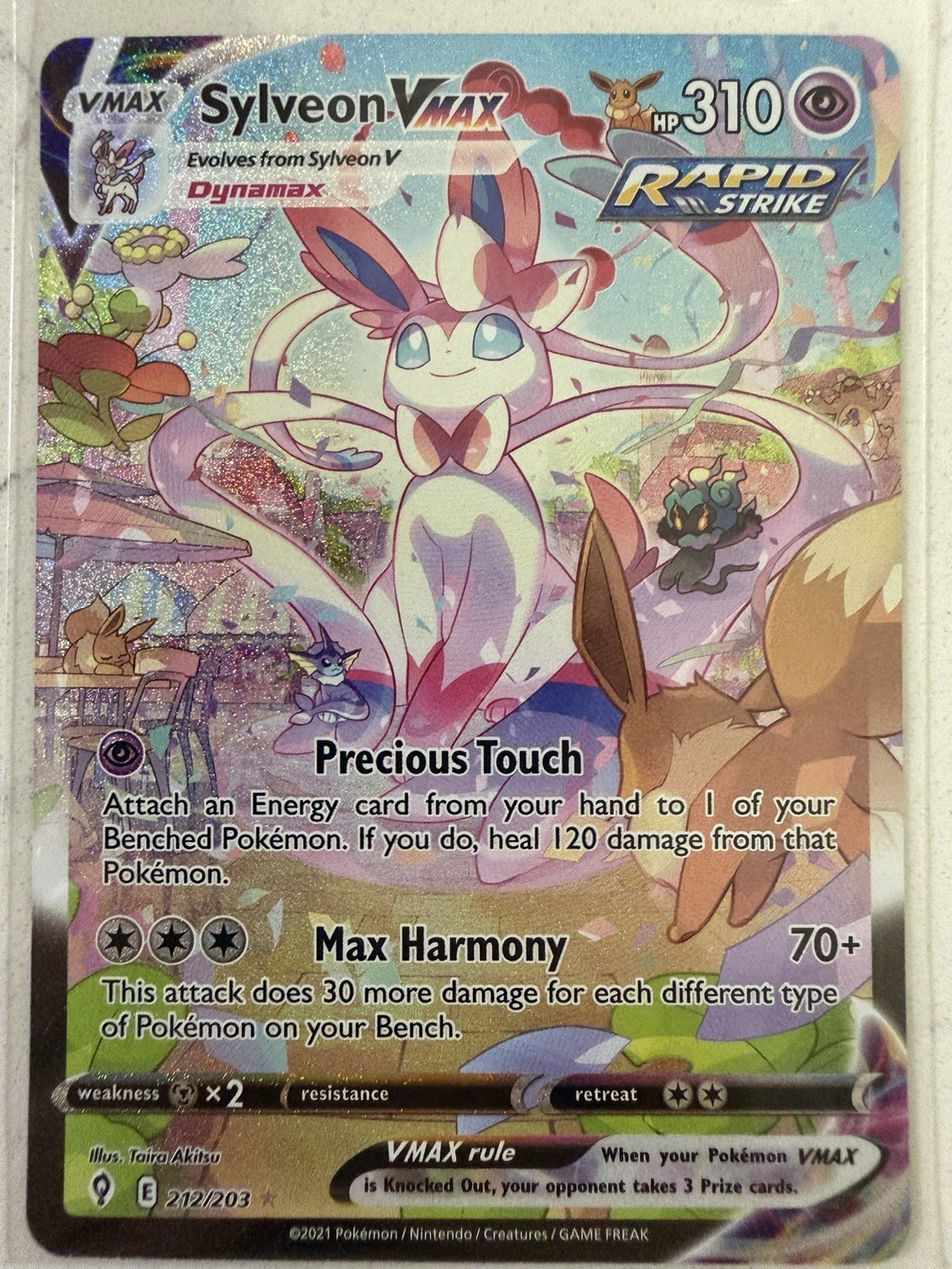 Sylveon VMAX 2021 Sword & Shield: Evolving Skies #212/203 Holo