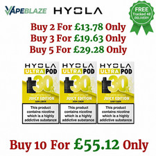 Hyola Ultra 30K Puffs Prefilled Pod Refills Multiple Flavours 30,000 Puff Pods
