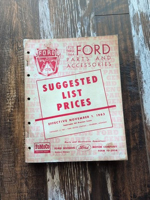 #ad 1928 1964 Ford Parts amp; Accessories Suggested List Price Guide FD 3634 $15.00